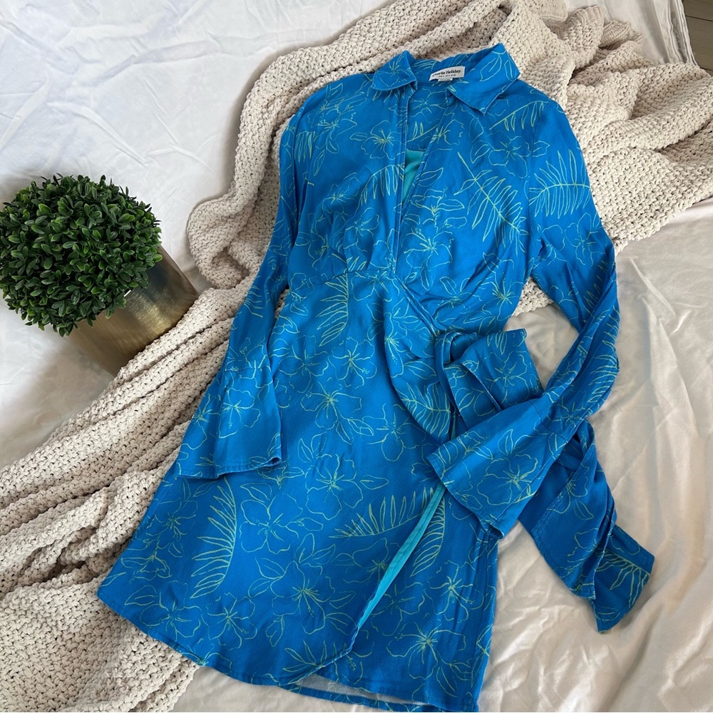 Charlie Holiday Blue Floral Mini Dress